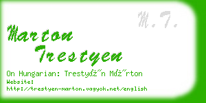 marton trestyen business card